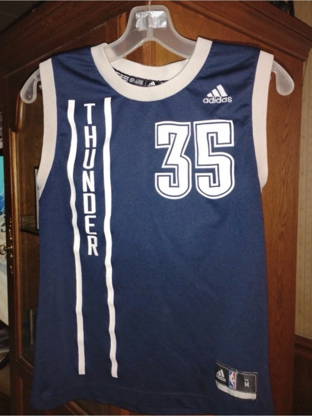 Kevin Durant Oklahoma City Thunder Jersey #35 Adidas Youth Medium